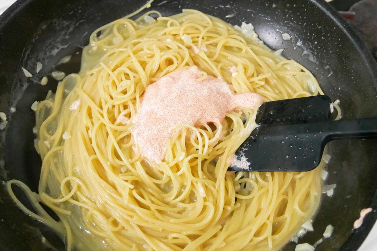 最高ワンパン明太子パスタ