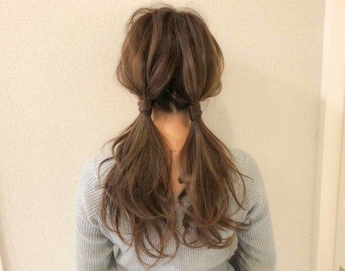 アメピンでつくるおさげアレンジ