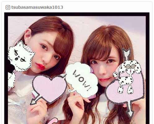 益若つばさ、ちぃぽぽと“11歳差”2ショット 「圧倒的年上」も「若い」「違和感ない」の声