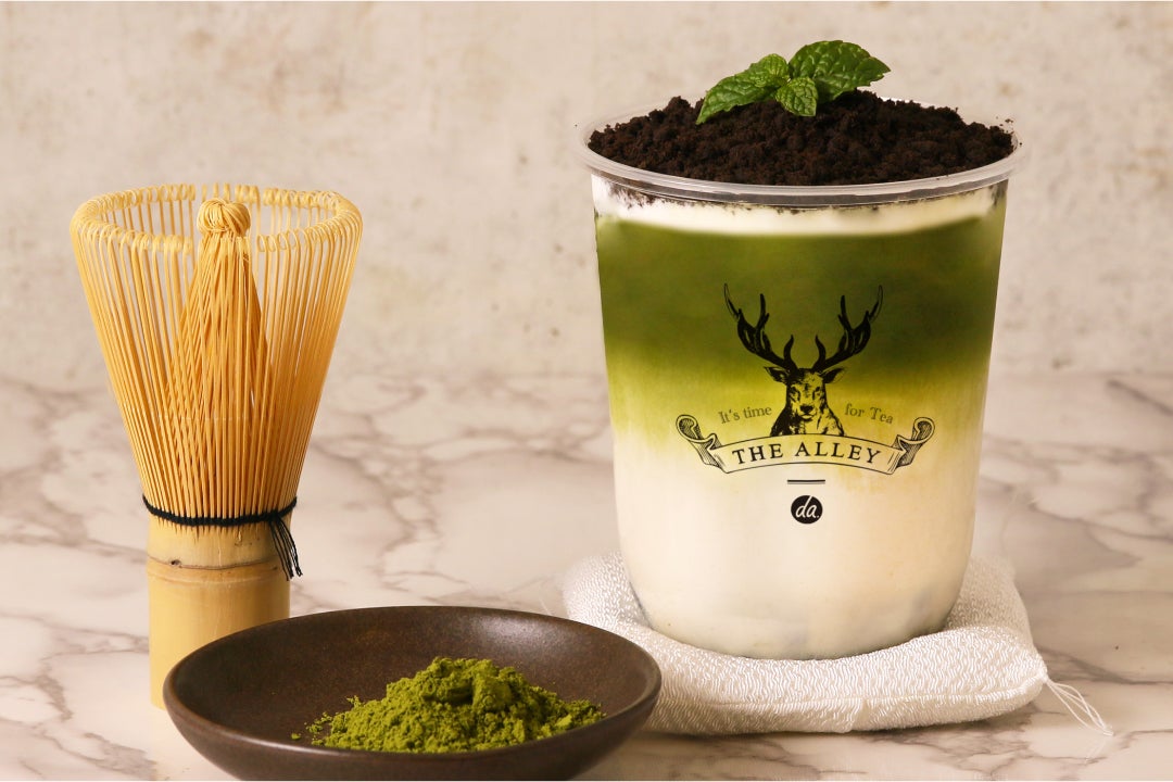 盆栽抹茶ラテ／提供画像