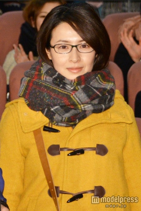 フジテレビ系ドラマ「福家警部補の挨拶」完成披露試写会・記者会見に出席した檀れい