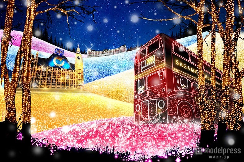 関東最大のイルミネーション、550万球の光で圧倒 今年は英国イルミが初登場
