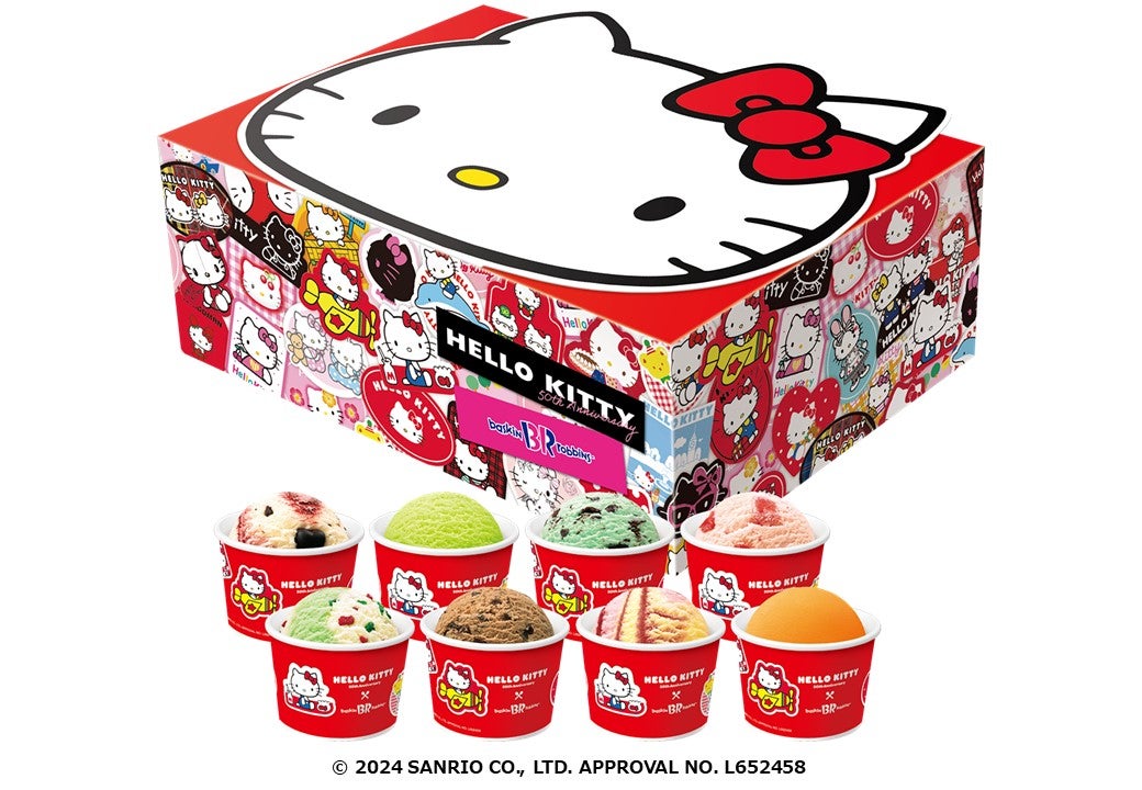 ハローキティ バースデーセット：スモール 2,800円／レギュラー 3,500円（C）2024 SANRIO CO., LTD. APPROVAL NO. L652458