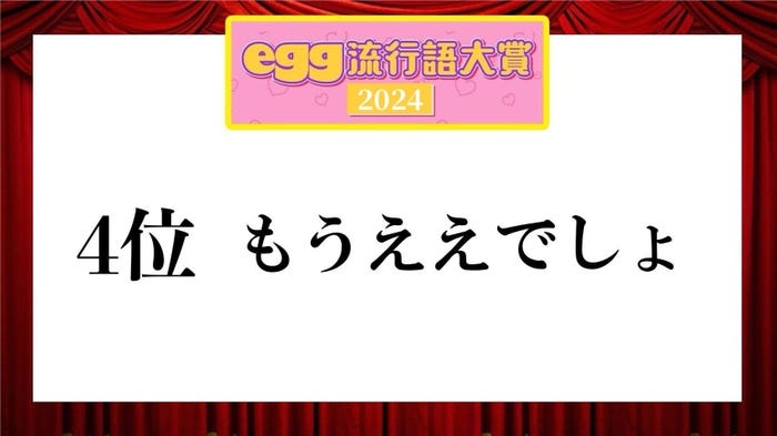 「egg流行語大賞2024」(提供写真)