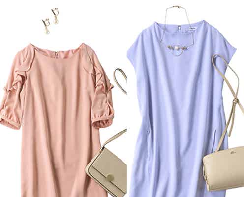 1枚でさらりと着こなしたい夏ワンピはピンクorブルー?