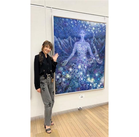 工藤静香、二科展出品の絵画「光風霽月」をファンにお披露目「見るだけでパワー頂けます」 - モデルプレス