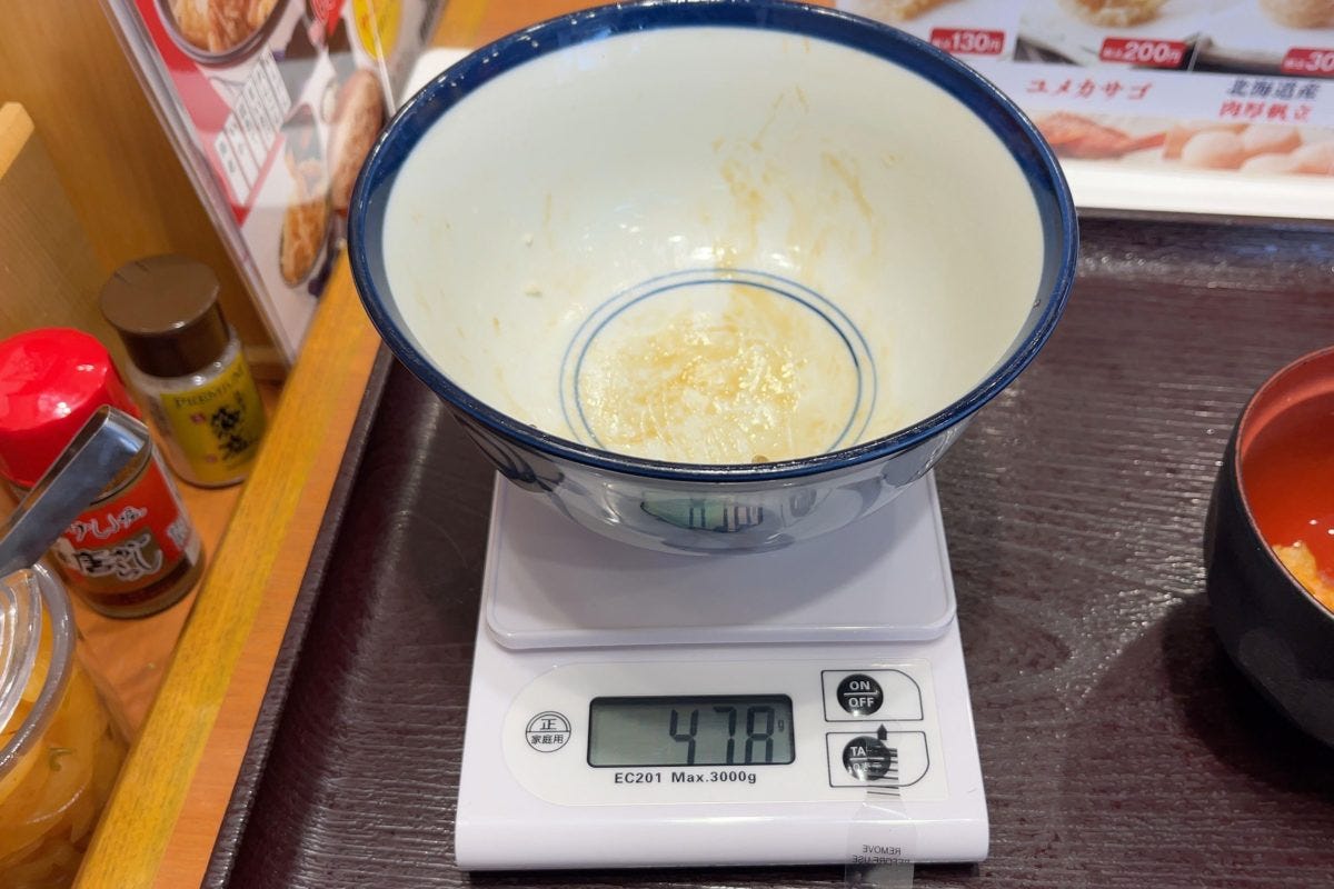 トリオスター天丼食後