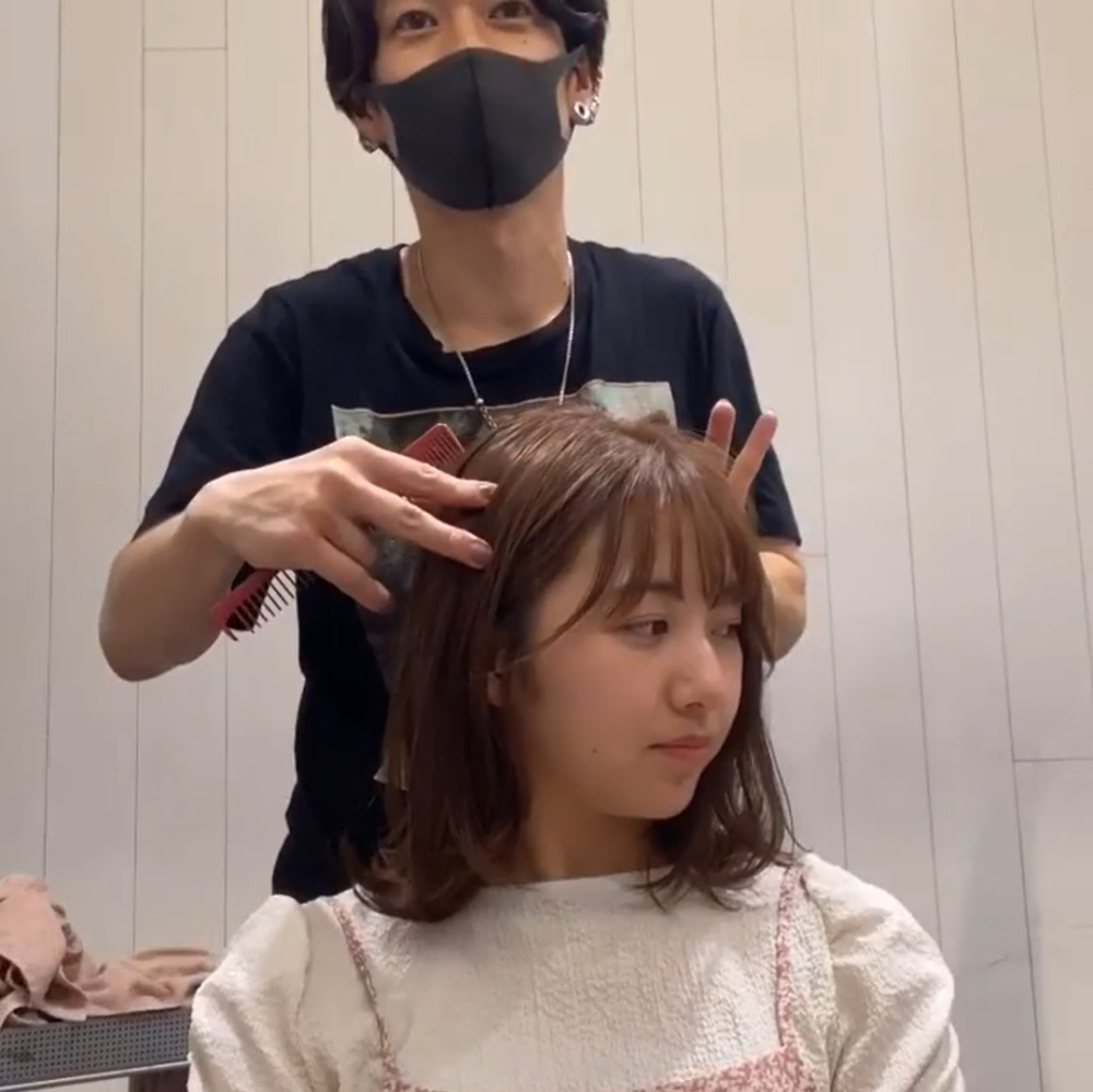 ふんわりフェミニン前髪