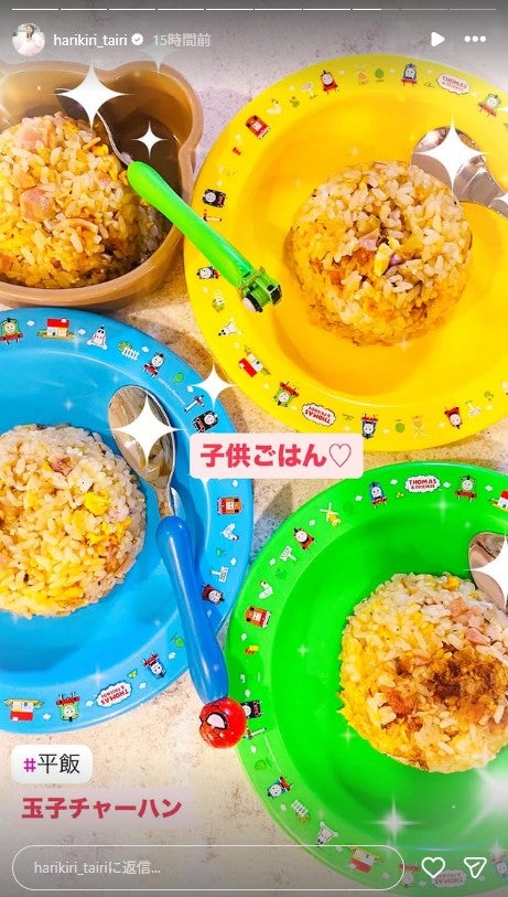 平愛梨Instagramストーリーズより