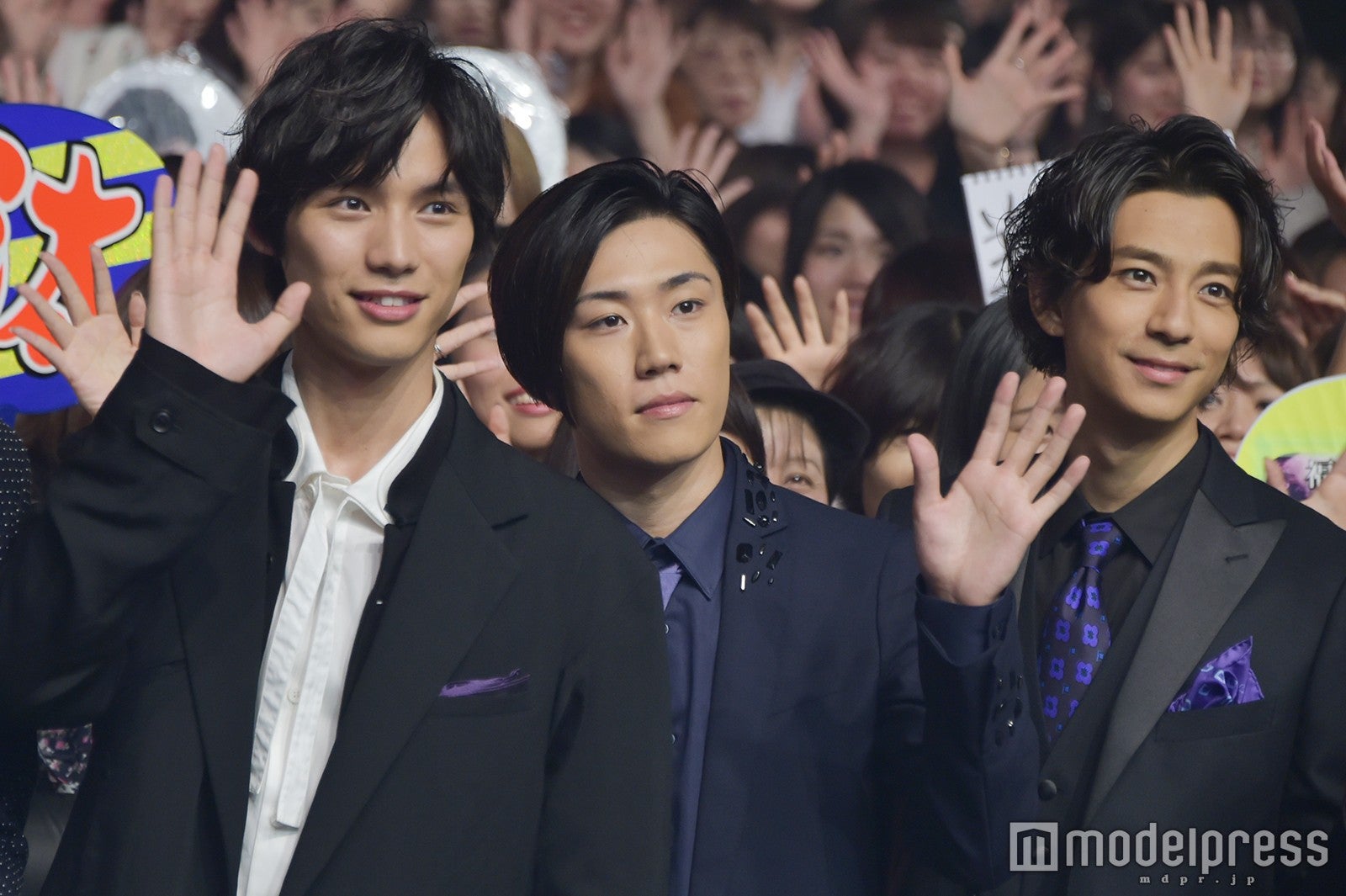 （左から）福士蒼汰、早乙女太一、三浦翔平 （C）モデルプレス