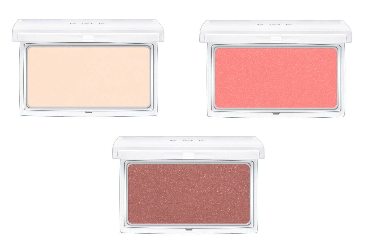 「RMK インジーニアス パウダーチークス N」（上段左から）EX-16、EX-17（下段）EX-18／画像提供：RMK