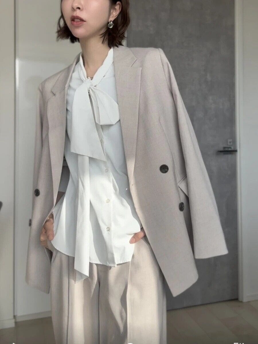 2026gu春ダブルブレストジャケットセレモニースタイル
