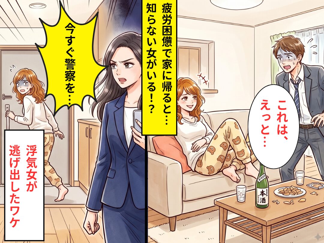 疲労困憊で帰宅すると…家に知らない女が！？しかし⇒「今すぐ警察を…」私の【ある一言】で女が裸足で逃げ出したワケ