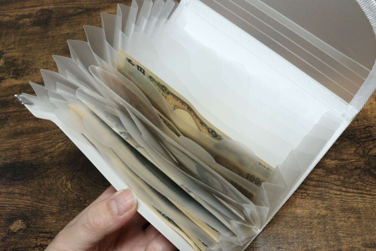 セクションファイル（13ポケット、B、白）　使用例