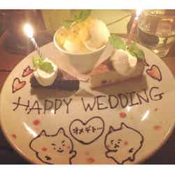 お祝いのケーキ／高橋愛公式ブログ（Ameba）より