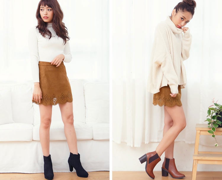 パンチングフェイクスエードミニスカート「神戸レタス」1790円（税込）／画像提供：神戸レタス