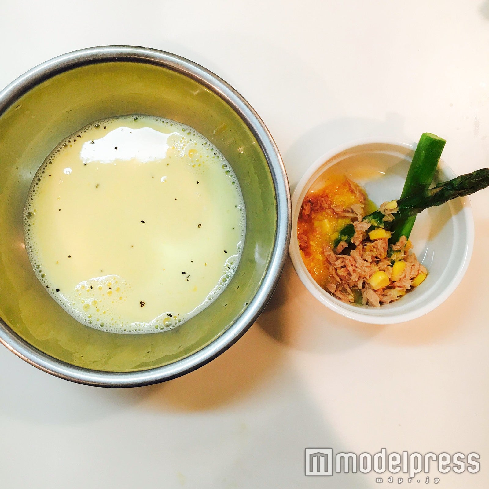 卵液を作っていきましょう／画像提供：柏原歩