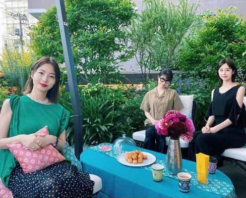 有村架純&藍里姉妹、MEGUMIとの“お茶会ショット”に反響