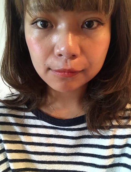 メイクした後の様子/クロオフィシャルブログ(Ameba)より