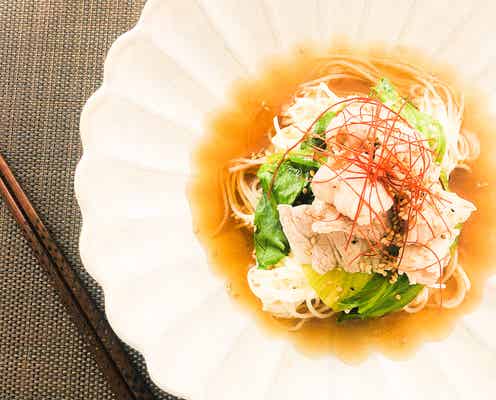 鶏ガラスープの素で簡単!美味しいヘルシー「豚しゃぶそうめん」【柏原歩のトレンドレシピ】