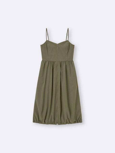 2025gu夏女性おすすめ値下げフロントジップバブルヘムワンピース