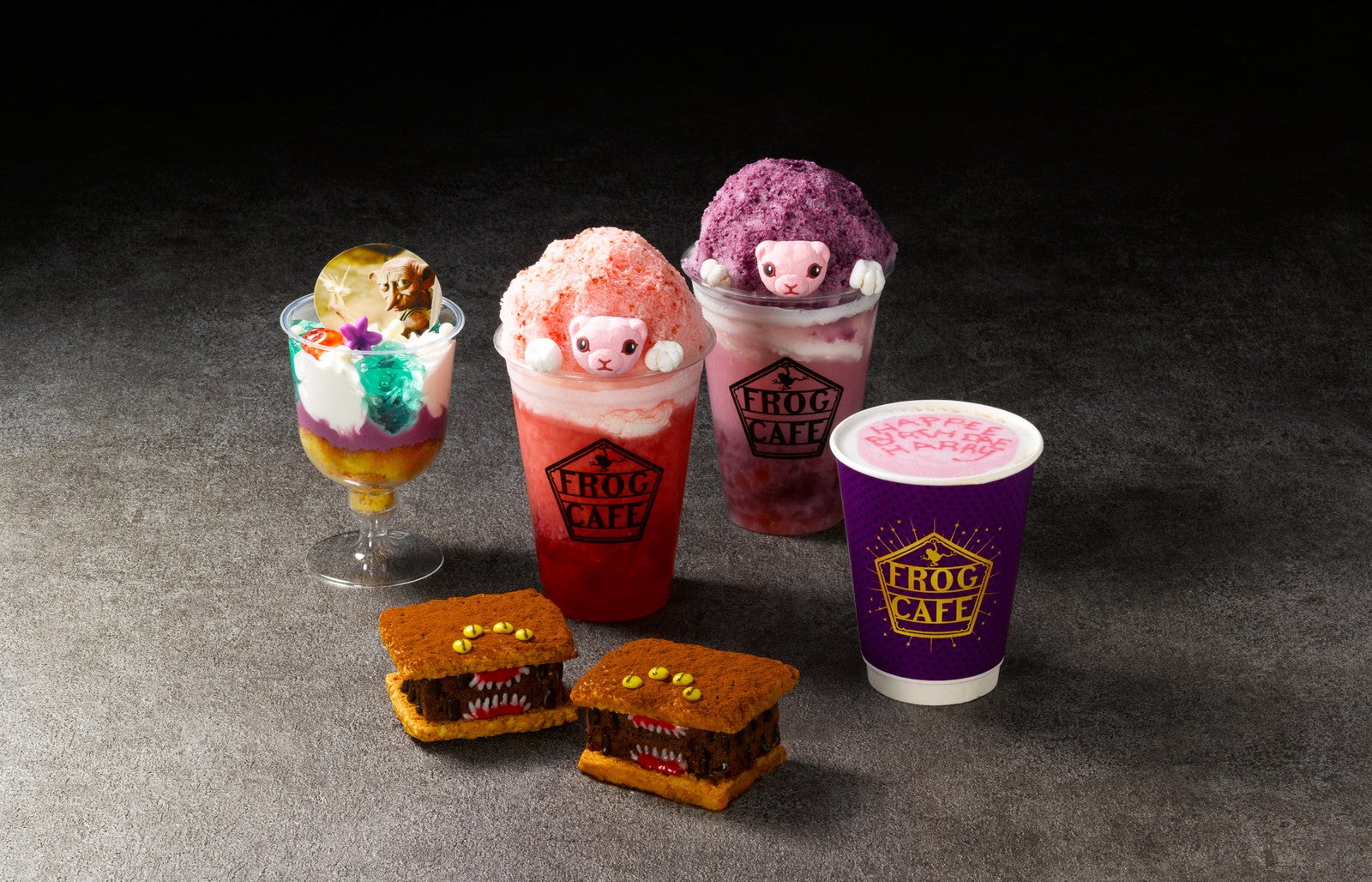 スタジオツアー東京に夏限定メニュー、ピグミーパフのかき氷ドリンクや「怪物的な怪物の本」ブラウニー