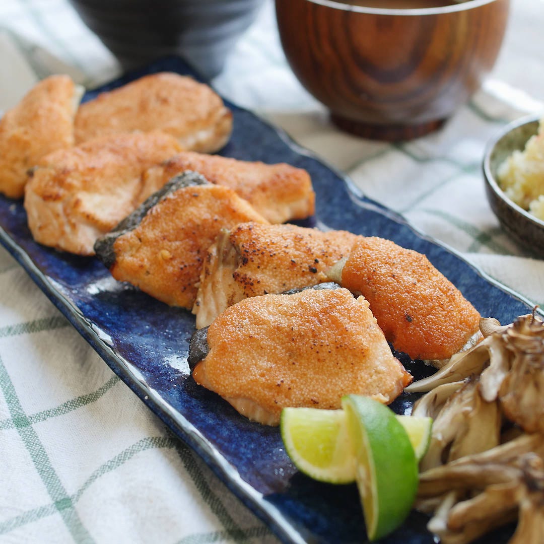トースターでこんがり!鮭の明太マヨ焼き