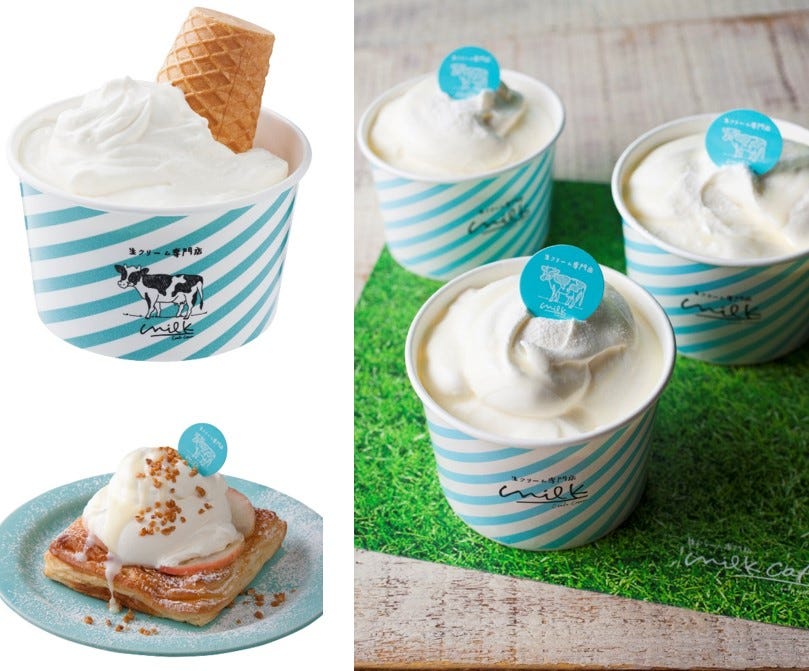 生クリーム専門店「ミルク」大阪梅田にオープン、新作林檎パイや限定パスタドリアも