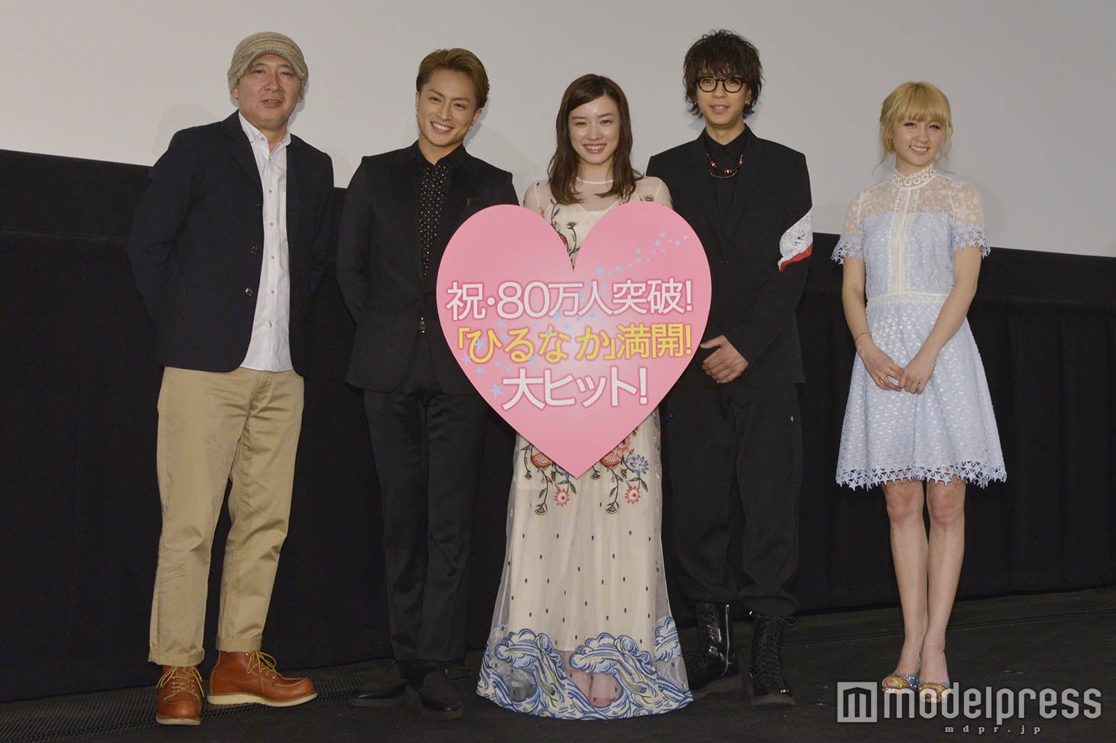 （左から）新城毅彦監督、白濱亜嵐、永野芽郁、三浦翔平、Ami （C）モデルプレス