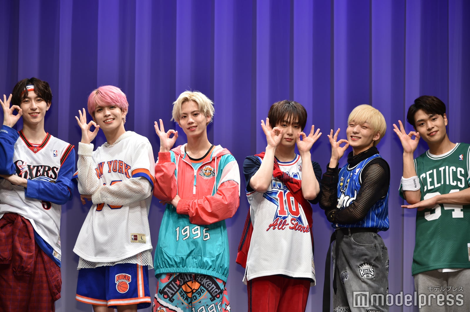 （左から）四谷真佑、栗田航兵、小堀柊、太田駿静、古瀬直輝、海帆 （C）モデルプレス