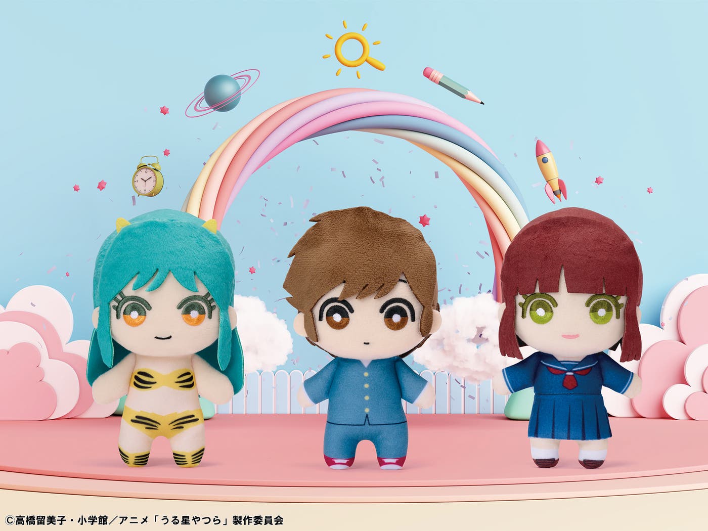 うる星やつら ともぬい/(左から)ラムちゃん、諸星あたる、三宅しのぶ