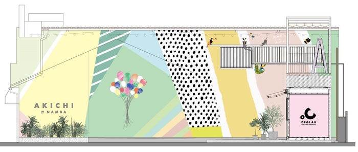 ウォールアートイメージ／画像提供：株式会社 ドロキア・オラシイタ