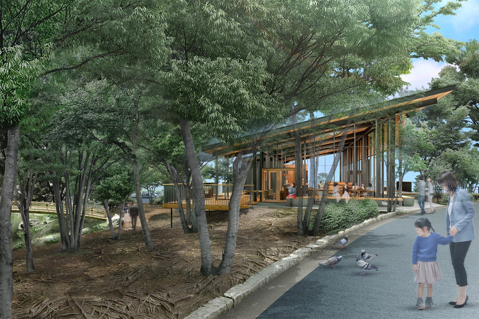 浜松城公園店店舗西側／画像提供：スターバックス　コーヒー　ジャパン