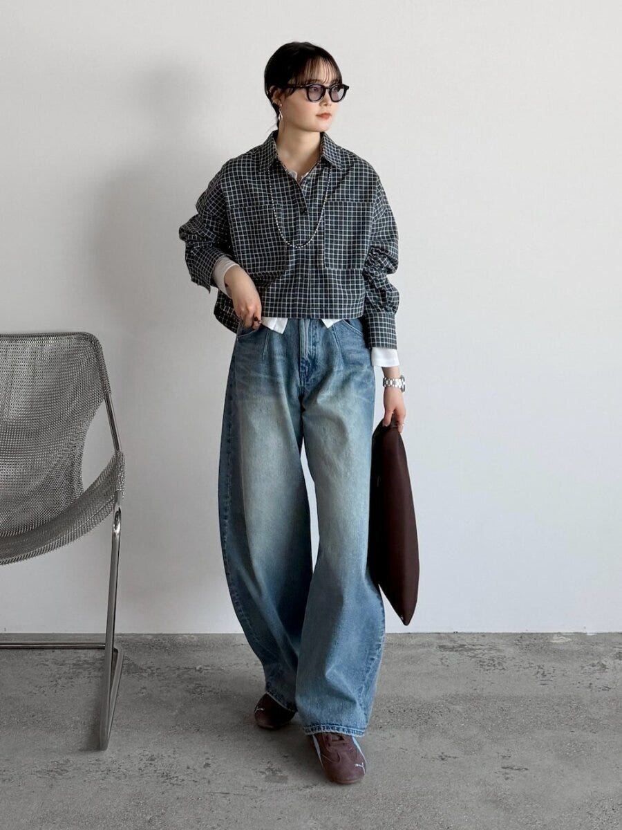 2026春大人女性おすすめワイドデニム美脚コーデ