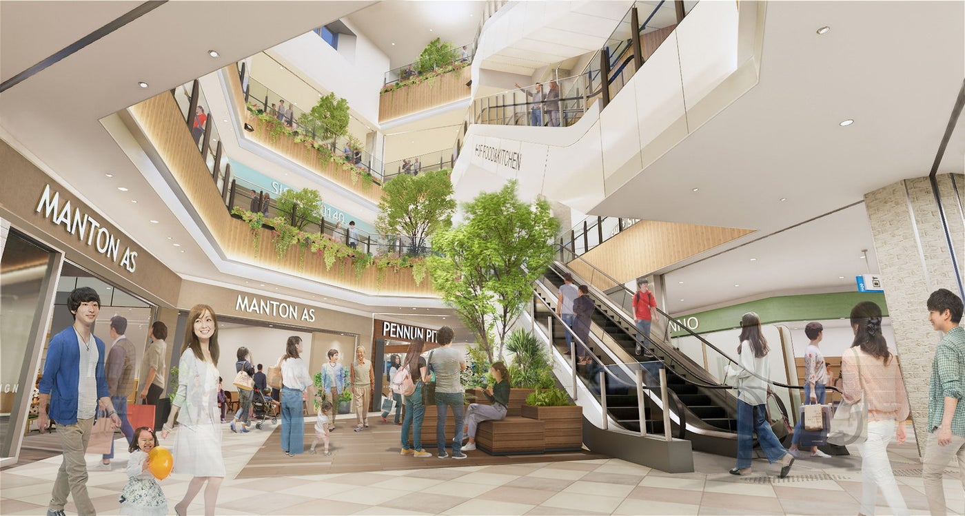 「三井ショッピングパーク ららぽーとTOKYO-BAY北館建替え計画」内観CG