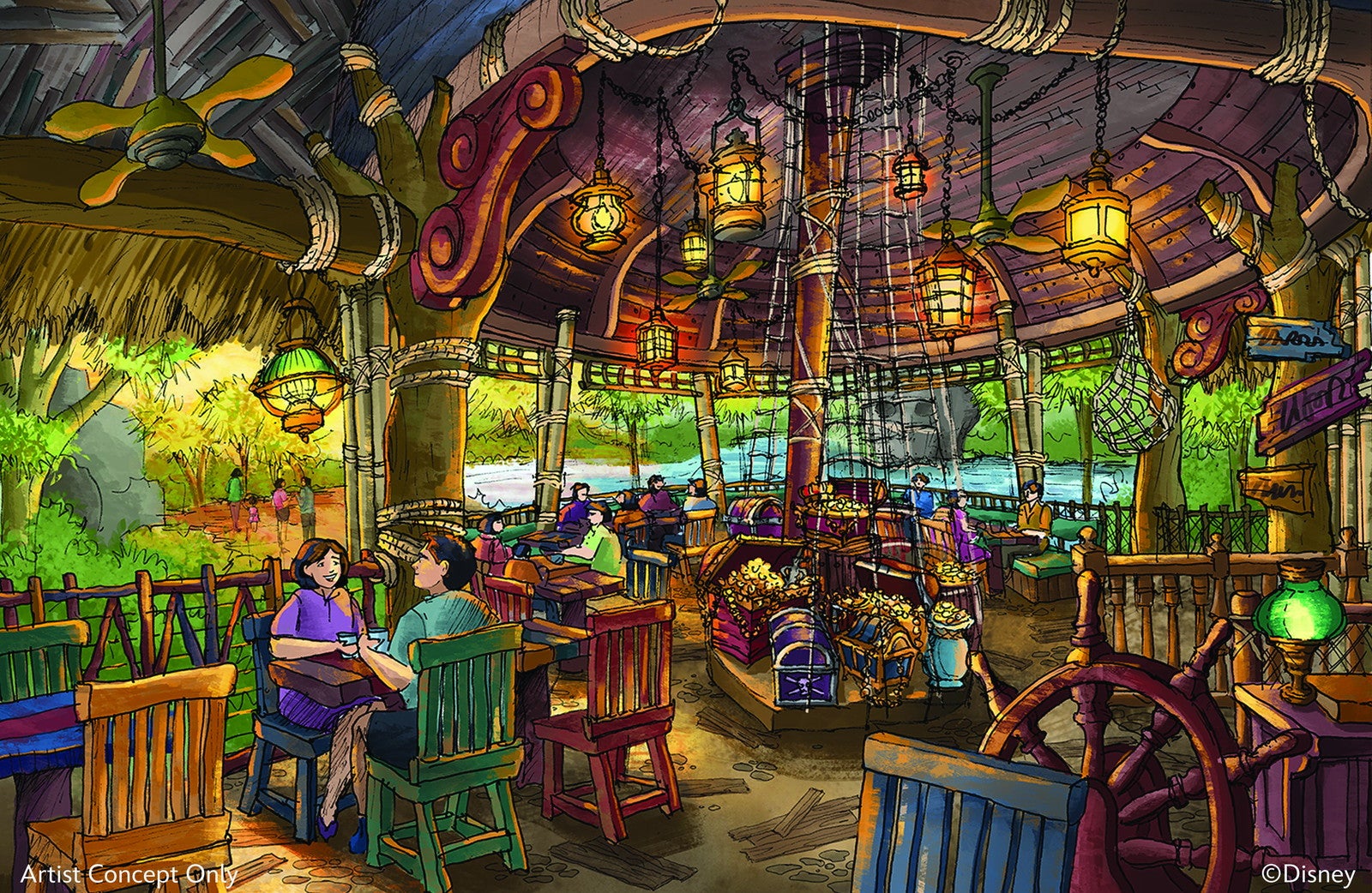 「ルックアウト・クックアウト」の内観（C）Disney