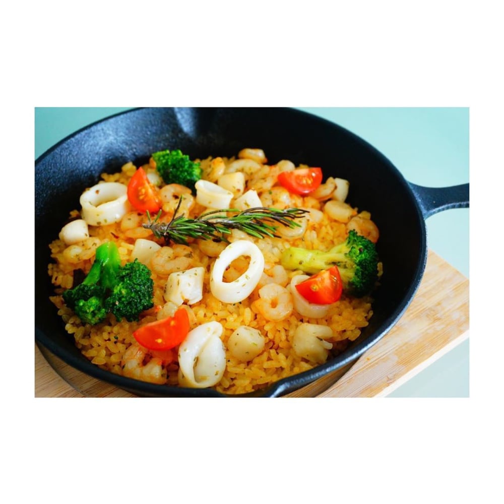 ご飯に混ぜるだけパエリア魚介サフラン