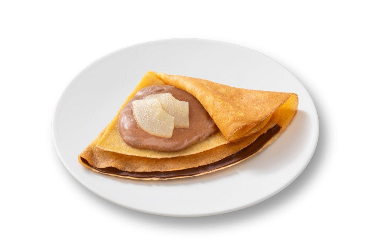 ファミリーマートのショコラと洋梨のクレープのビジュアル