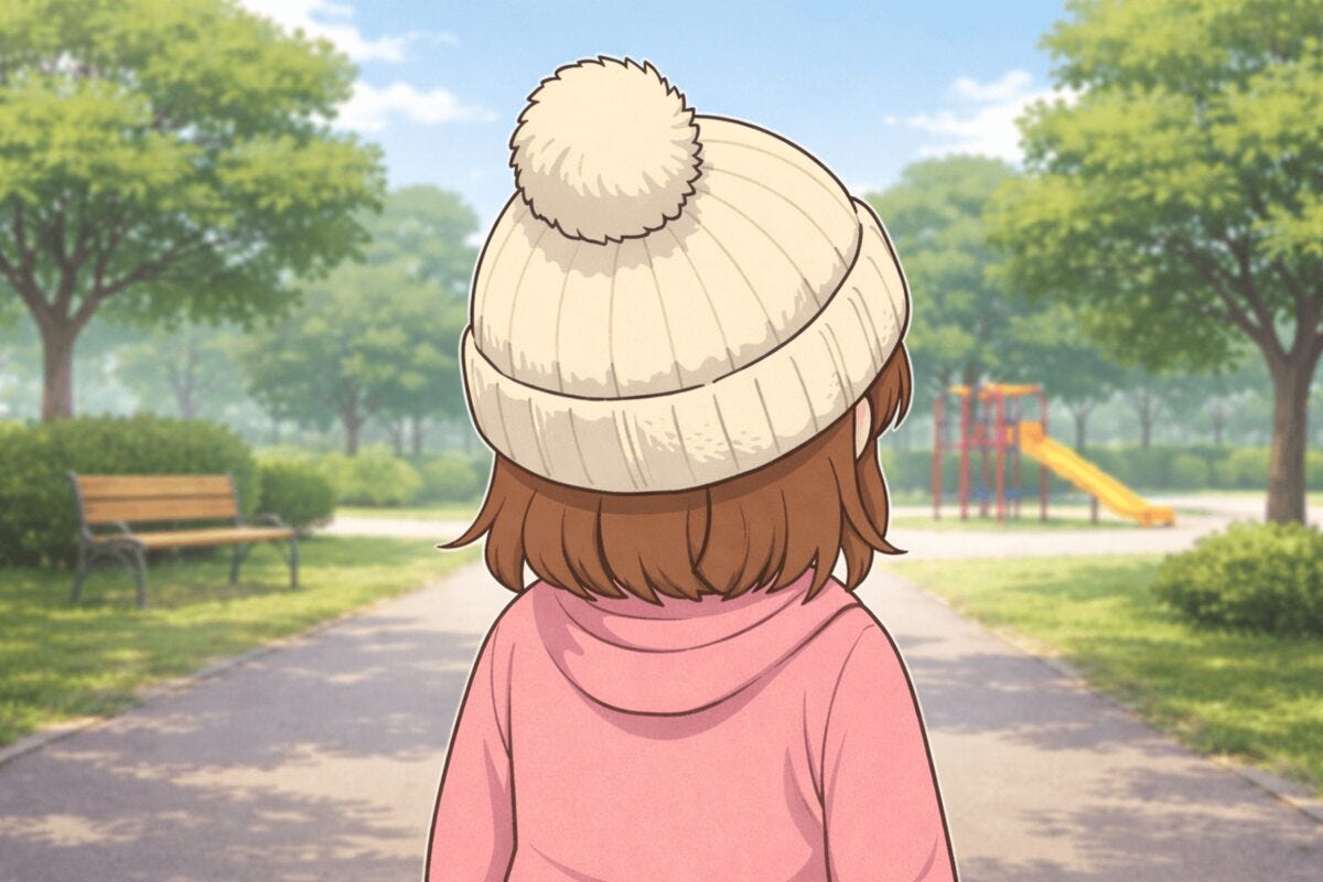 ポンポンつきニット帽