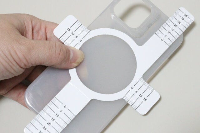 MagSafe対応ステッカー丸形ピンク　ガイド
