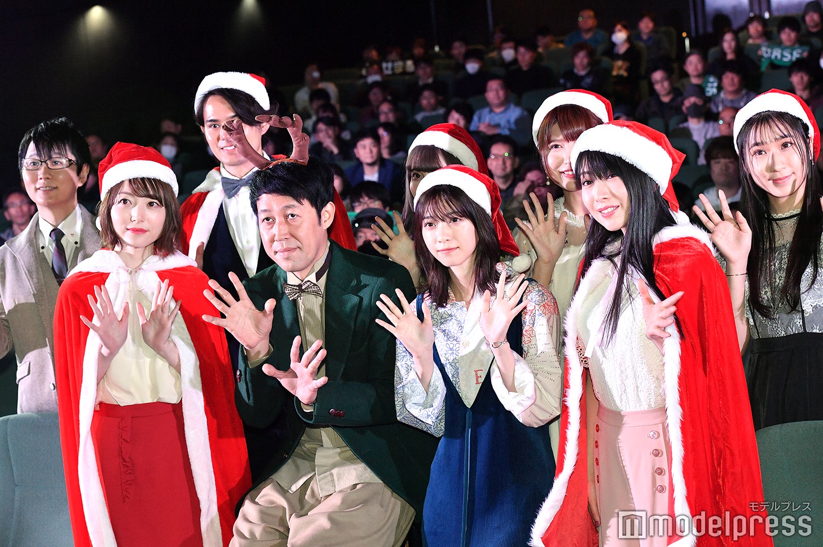 （前列左から）花澤香菜、小籔千豊、西野七瀬、茅原実里（後列左から）糸曽賢志監督、近藤雄介、大森日雅、原奈津子、小見川千明（C）モデルプレス