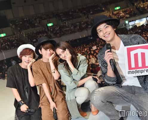 石田ニコル、ランウェイで観客と記念撮影 キュートなポーズで大盛り上がり<神戸コレクション×モデルプレス>