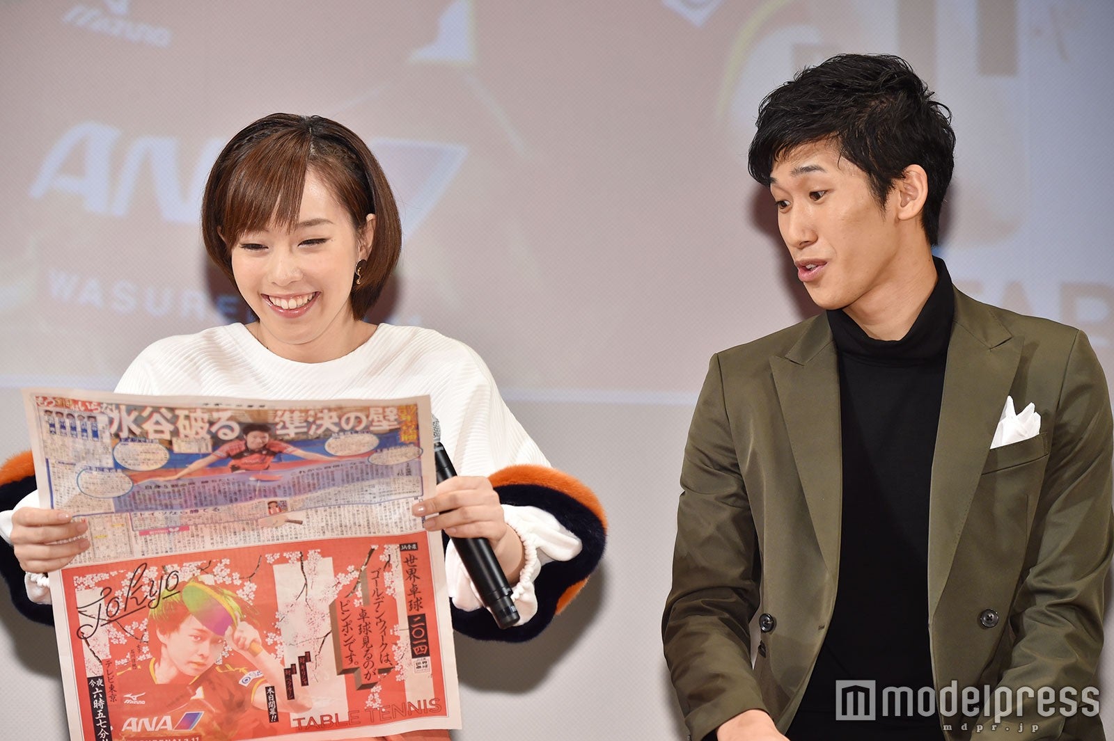 石川佳純選手、吉村真晴選手（C）モデルプレス