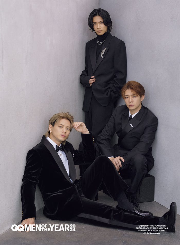 Number_i「GQ MEN OF THE YEAR 2024」(提供写真)