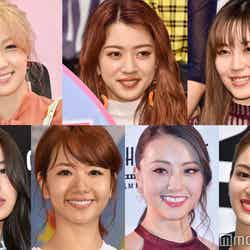 （上段左から）Dream Ami、武部柚那、鷲尾伶菜、（下段左から）佐藤晴美、Aya、Shizuka、楓 （C）モデルプレス