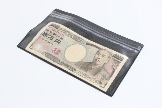 片面クリアケース　お金収納