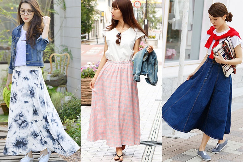 ひらりと広がる美シルエット！「フレアロングスカート」で体型もカバー