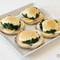 岩手県「西根ほうれん草と南部煎餅のマヨパフタルト」/画像提供:全国地元食材マヨネーズ料理グランプリ実行委員会