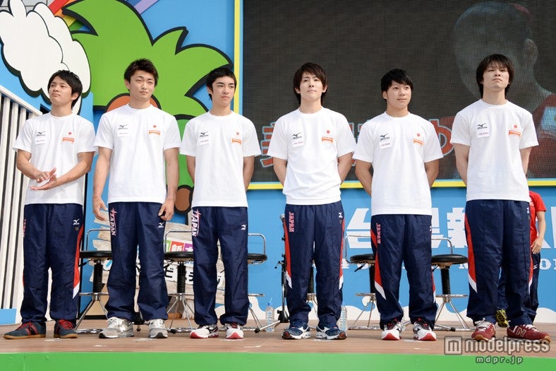 「体操世界選手権2014」に出場する日本代表選手の壮行会の模様
