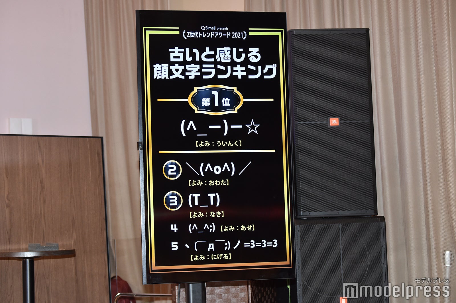 「古いと感じる顔文字ランキング」（C）モデルプレス